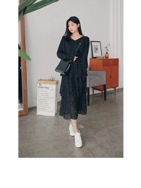 「HOTPING（ホッピン）のアイテム」を使った、HOTPINGさん（レディース・163cm）の秋コーディネート