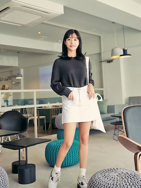 「HOTPING（ホッピン）のアイテム（ニット/セーター）」を使った、HOTPINGさん（レディース・163cm）の秋コーディネート