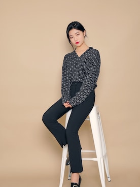 「HOTPING（ホッピン）のアイテム（パンツ）」を使った、HOTPINGさん（レディース・163cm）の秋コーディネート