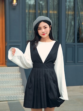 「HOTPING（ホッピン）のアイテム（トップス）」を使った、HOTPINGさん（レディース・163cm）の秋コーディネート