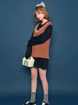 「HOTPING（ホッピン）のアイテム（トップス）」を使った、HOTPINGさん（レディース・163cm）の秋コーディネート