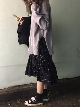 「HOTPING（ホッピン）のアイテム（トップス）」を使った、HOTPINGさん（レディース・163cm）の冬コーディネート