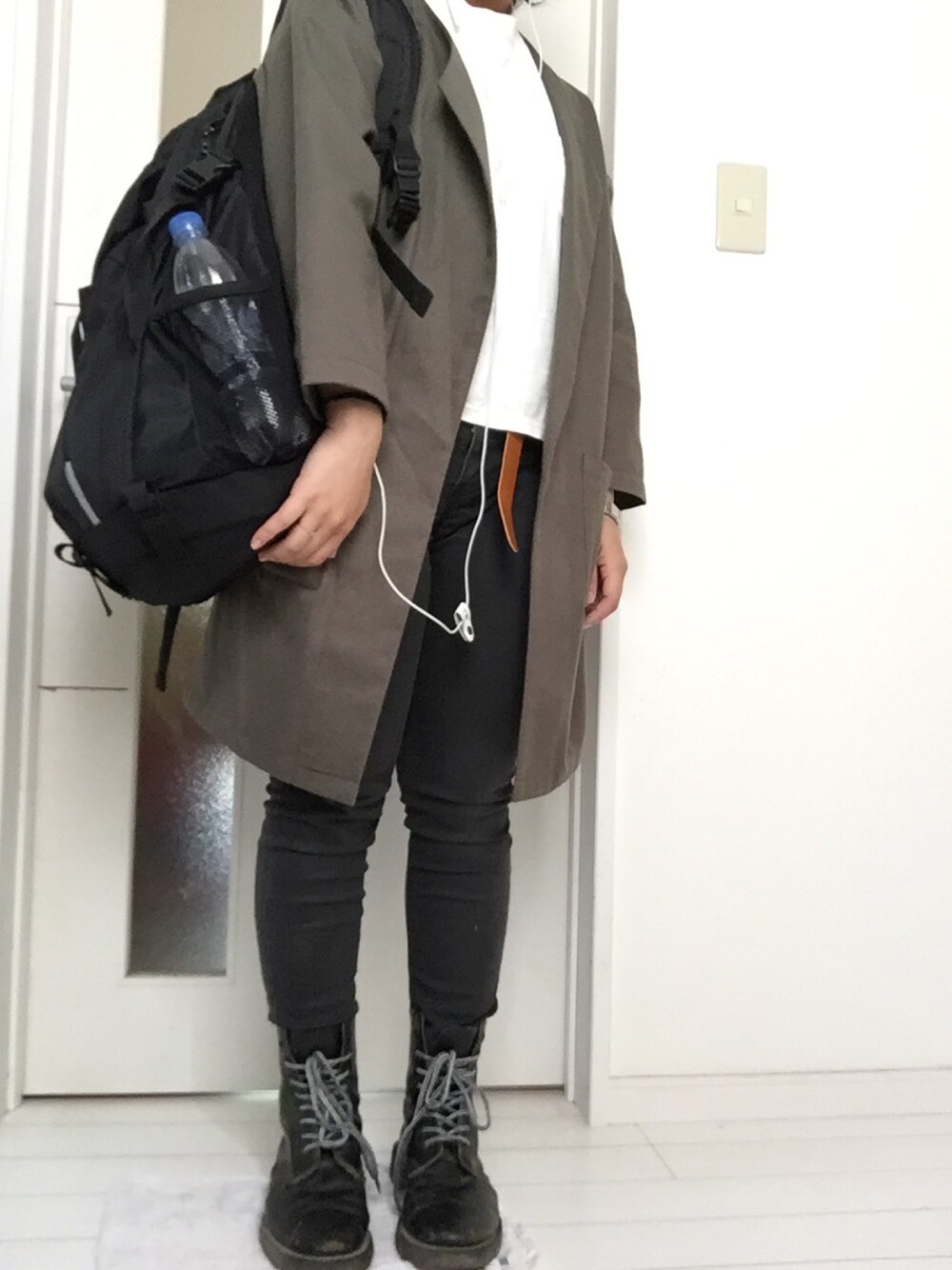 「おさがり」｜「NICE CLAUPのアイテム（その他パンツ、ブラック系）」を使った、ｕ☕️さん（レディース・151cm）の秋コーディネートの1枚目の写真