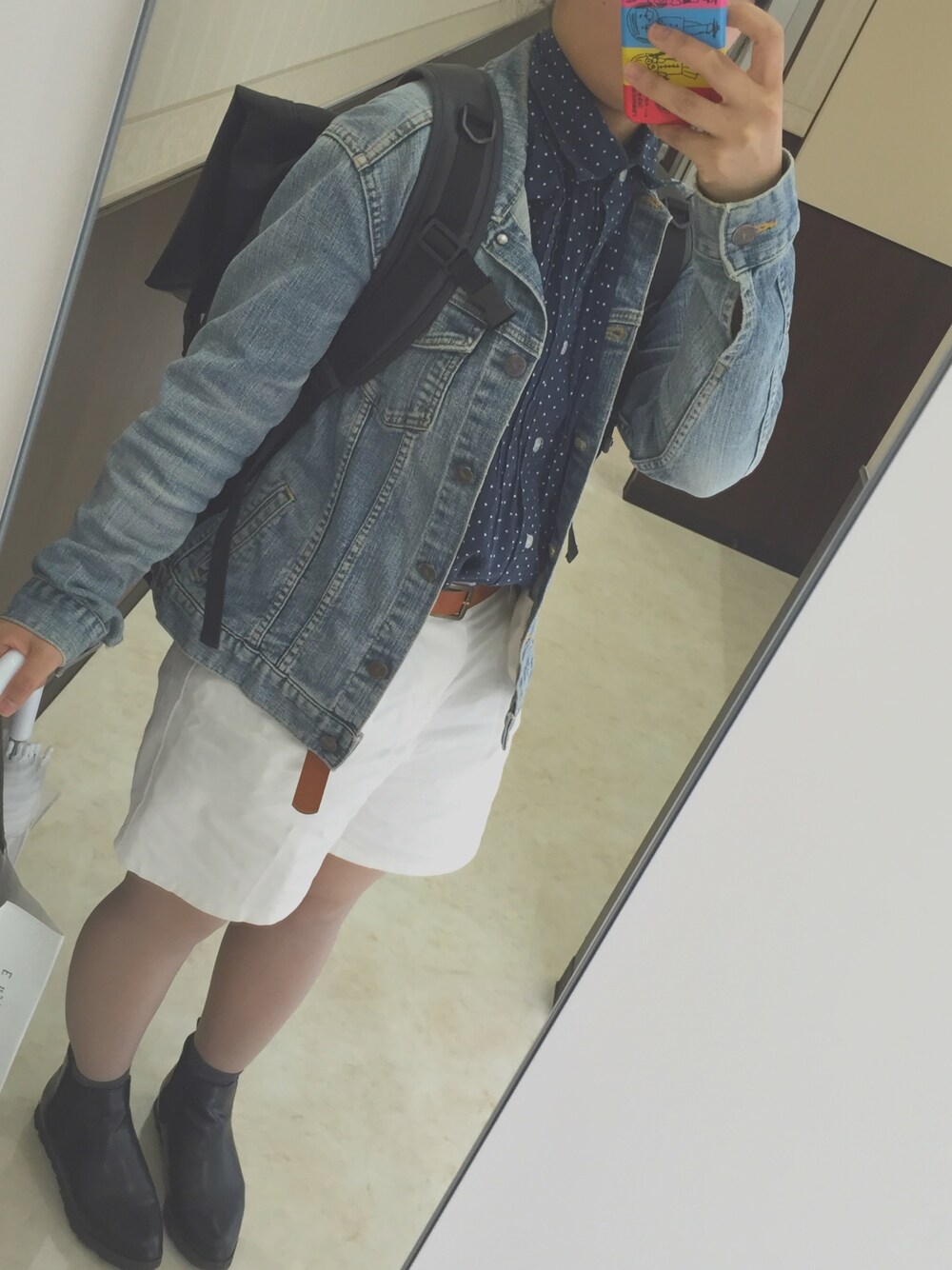 「KastaneのカツラギショートPT（その他パンツ、ホワイト系）」を使った、ｕ☕️さん（レディース・151cm）の春コーディネートの1枚目の写真