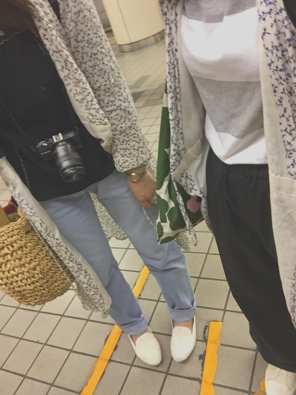 「Kastane」｜「KastaneのカシュクールOP（ワンピース、ブルー系）」を使った、ｕ☕️さん（レディース・151cm）の夏コーディネートの1枚目の写真