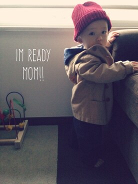 「HOMEMADEのアイテム」を使った、shushuさん（キッズ・80cm）の冬コーディネート