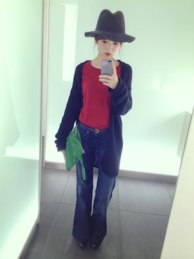 「alexanderwang（アレキサンダーワン）のアイテム（その他アウター）」を使った、sayaさん（レディース・162cm）の秋コーディネート