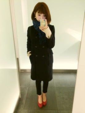 「MAISON DE REEFUR（メゾンドリーファー）のアイテム（その他アウター）」を使った、sayaさん（レディース・162cm）の冬コーディネート