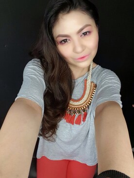 「MANGO（マンゴ）のアイテム（アクセサリー）」を使った、Yannzさん（レディース・158cm）の夏コーディネート