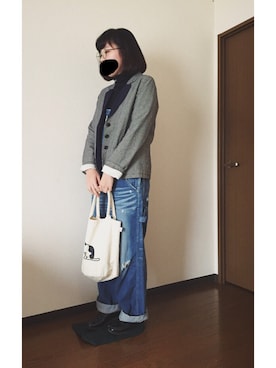 「アイテム（サロペット/オーバーオール）」を使った、かなみさん（レディース・163cm・10代）の春コーディネート