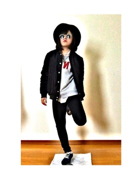 「ANAP（アナップ）のアイテム（ナイロンジャケット）」を使った、Raiaさん（レディース・153cm）の冬コーディネート