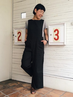 「PAR ICI」｜「アイテム（オールインワン・サロペット）」を使った、Yさん（レディース・163cm）の春コーディネート