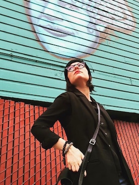 「totalblack」｜Chiara Donatiさん（レディース・153cm）の夏コーディネート