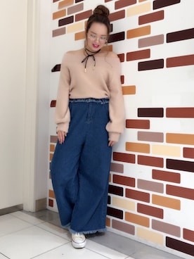 「SpRay（スプレイ）のアイテム（パンツ）」を使った、PINK DIAMOND川口店さん（レディース・158cm）の秋コーディネート