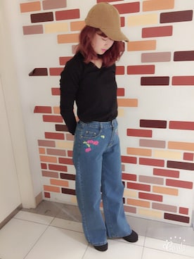 「キャップ女子」｜PINK DIAMOND川口店さん（レディース・158cm）の秋コーディネート