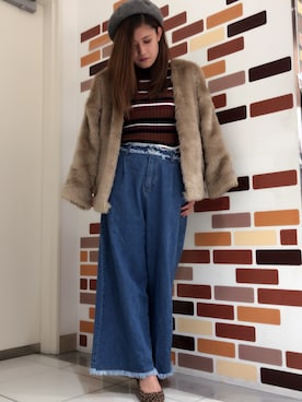 「SpRay（スプレイ）のアイテム（パンツ）」を使った、PINK DIAMOND川口店さん（レディース・162cm）の秋コーディネート