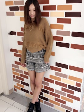 「SpRay（スプレイ）のアイテム（パンツ）」を使った、PINK DIAMOND川口店さん（レディース・168cm）の秋コーディネート