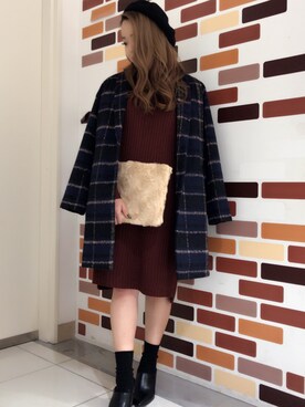 「SpRay（スプレイ）のアイテム（チェスターコート）」を使った、PINK DIAMOND川口店さん（レディース・158cm）の秋コーディネート