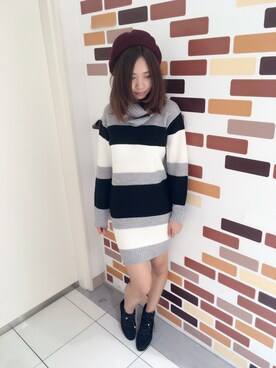 「SpRay（スプレイ）のアイテム（ブーツ）」を使った、PINK DIAMOND川口店さん（レディース・168cm）の秋コーディネート