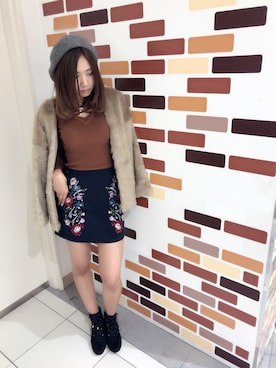 「SpRay（スプレイ）のアイテム（ノーカラージャケット）」を使った、PINK DIAMOND川口店さん（レディース・168cm）の秋コーディネート