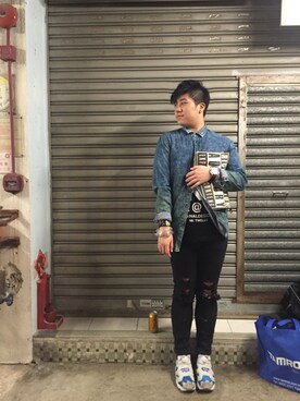 「cotton on（コットンオン）のアイテム（ジャケット/アウター）」を使った、Chris Lamさん（メンズ・172cm）の秋コーディネート