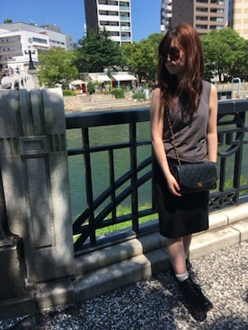 「H&M（エイチ・アンド・エム）のアイテム（サングラス）」を使った、yuriさん（レディース・156cm）の夏コーディネート