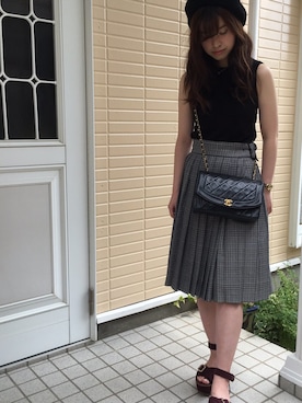「chanel」｜「アイテム（ハンチング/ベレー帽）」を使った、yuriさん（レディース・156cm）の夏コーディネート