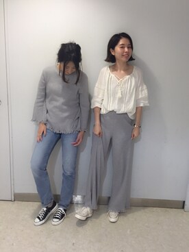 「かのさん」｜しゅがーろーるさん（レディース・163cm）の夏コーディネート