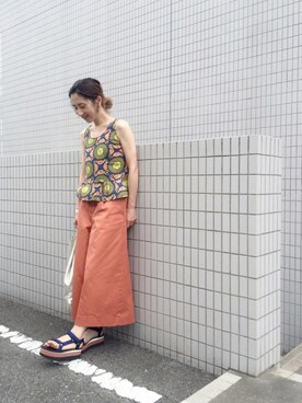 「Acne Studios（アクネストゥディオズ）のアイテム（ピアス（両耳用））」を使った、しゅがーろーるさん（レディース・163cm）の夏コーディネート