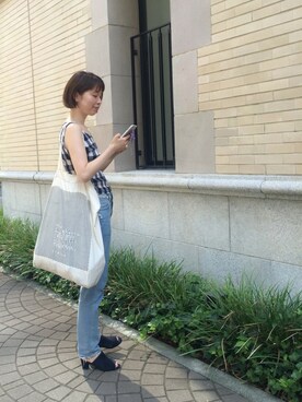 「かのさん」｜しゅがーろーるさん（レディース・163cm）の夏コーディネート