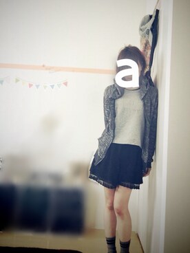 「one after another NICE CLAUP（ワンアフターアナザーナイスクラップ）のアイテム」を使った、adiiさん（レディース・155cm）の春コーディネート