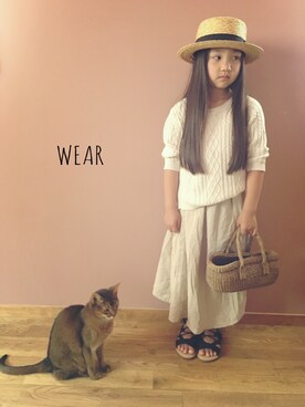 「Right-on KIDS（ライトオンキッズ）のアイテム（ニット/セーター）」を使った、&Nさん（キッズ・120cm）の春コーディネート