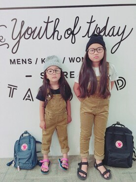 「GLOBAL WORK（グローバルワーク）のアイテム（オールインワン・サロペット）」を使った、&Nさん（キッズ・120cm）の夏コーディネート