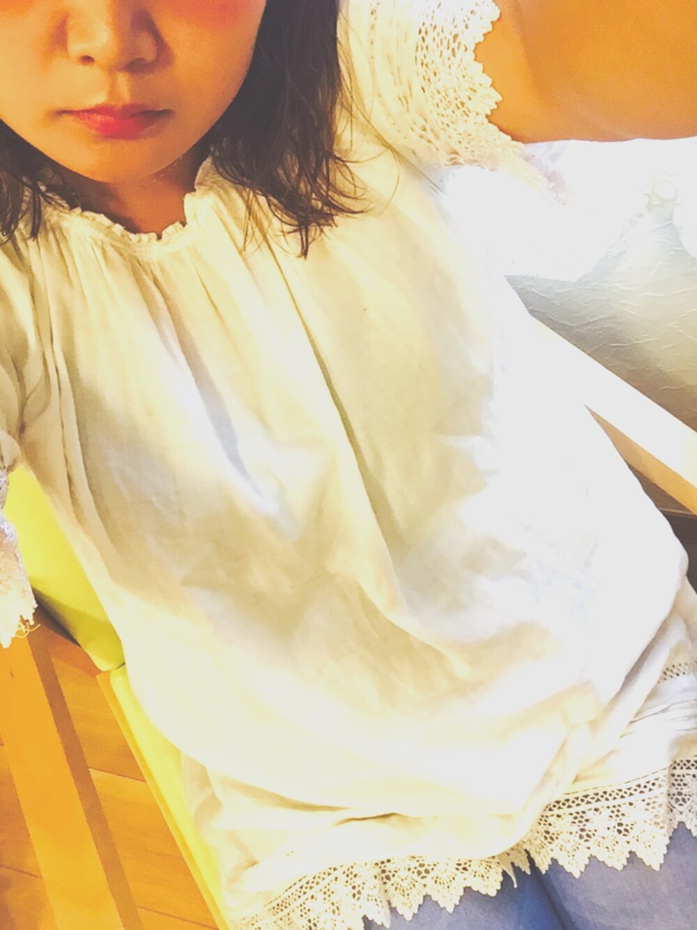 「古着のアイテム（チュニック、ホワイト系）」を使った、nappi-♡さん（レディース・160cm）の秋コーディネートの1枚目の写真