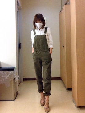「プレミアムリネンシャツ」｜おまきさん（レディース・157cm）の春コーディネート