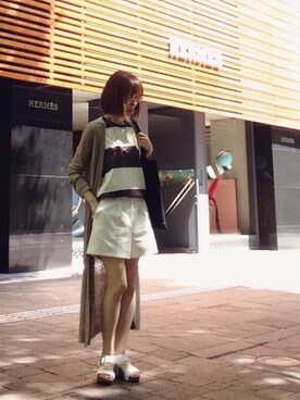 「Salon de la Trinite'/D'issy(サロン デュ ラ トリニーテ/ディッシー)のアイテム(パンツ)」を使った、おまきさん(レディース・157cm)の春コーディネート