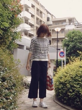 「Ray BEAMS（レイビームス）のアイテム」を使った、おまきさん（レディース・157cm）の夏コーディネート