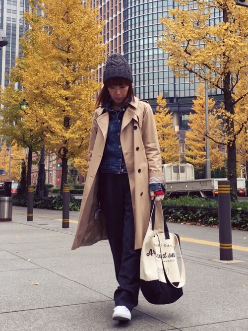 おまき｜CA4LAのニットキャップ/ビーニーを使ったコーディネート WEAR