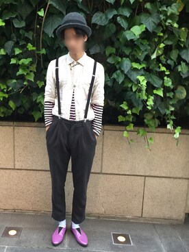 「JUNYA WATANABE MAN（ジュンヤワタナベマン）のアイテム（帽子）」を使った、J/®⚪︎さん（メンズ・172cm）の秋コーディネート