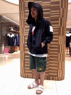 「BURLAP OUTFITTER」｜「アイテム（ミリタリージャケット）」を使った、伊藤さん（メンズ・165cm）の夏コーディネート