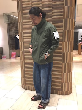 「オールバック」｜「アイテム（ジャケット/アウター）」を使った、伊藤さん（メンズ・165cm）の夏コーディネート