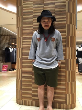 「MANASTASH（マナスタッシュ）のアイテム（チノパンツ）」を使った、伊藤さん（メンズ・165cm）の夏コーディネート