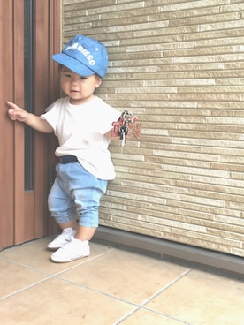 「1歳児」｜「アイテム（キャップ）」を使った、naaaa666444さん（キッズ・80cm）の夏コーディネート