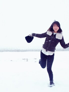 「アイテム（その他トップス、ブラウン系）」を使った、purejadeさん（レディース・163cm）の秋コーディネート