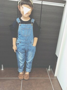 「GLOBAL WORK（グローバルワーク）のアイテム（オールインワン・サロペット）」を使った、hiiiiさん（キッズ・100cm）の秋コーディネート