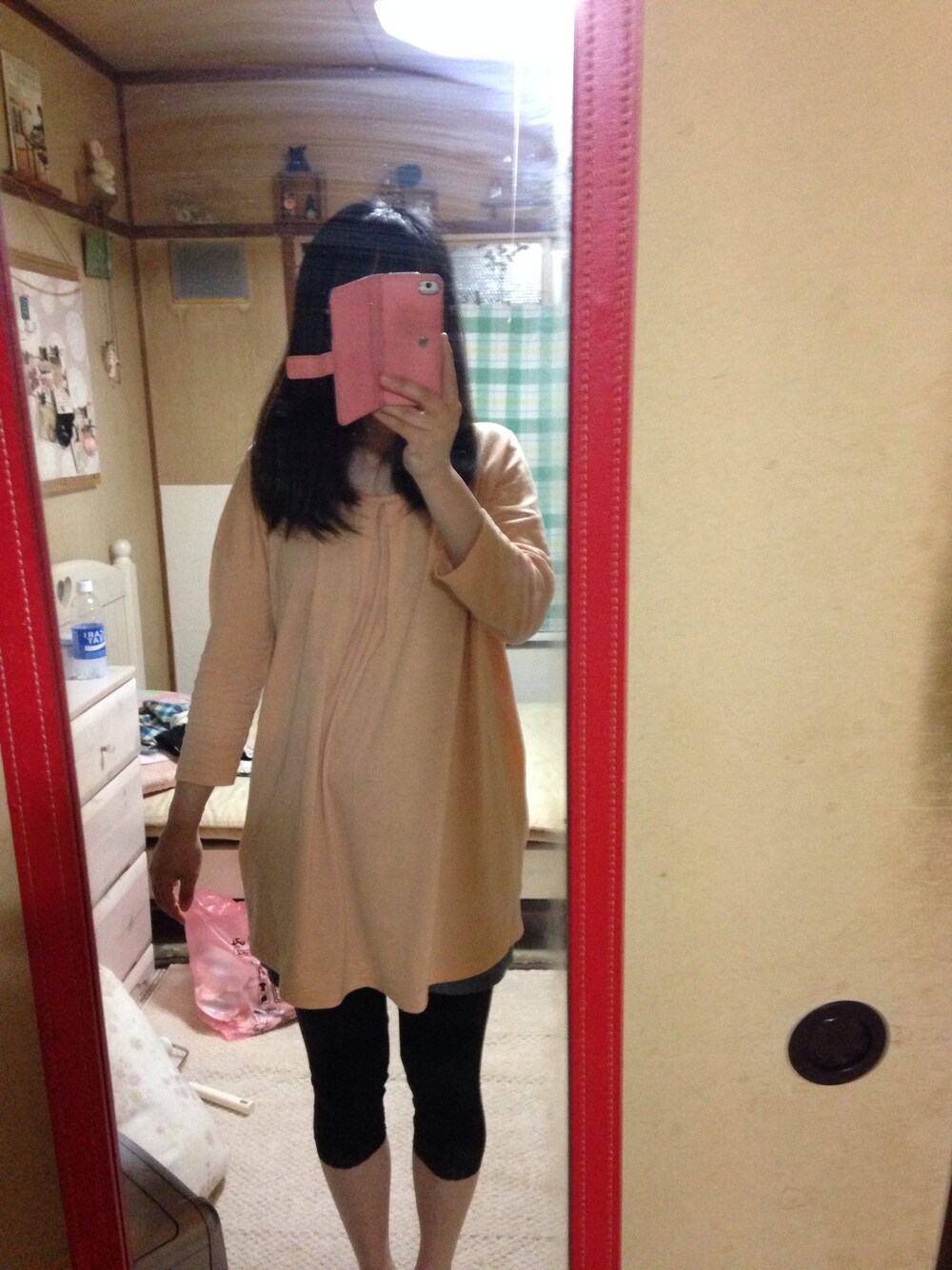 「earthのアイテム（チュニック、オレンジ系）」を使った、Mi*さん（メンズ・151cm）の夏コーディネートの1枚目の写真