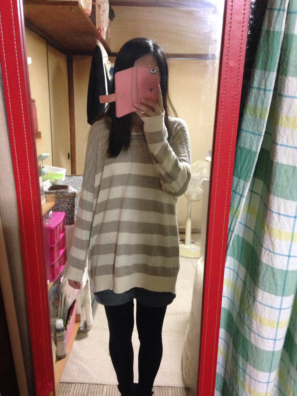 「earthのアイテム（ニット/セーター、ベージュ系）」を使った、Mi*さん（レディース・151cm）の夏コーディネートの1枚目の写真