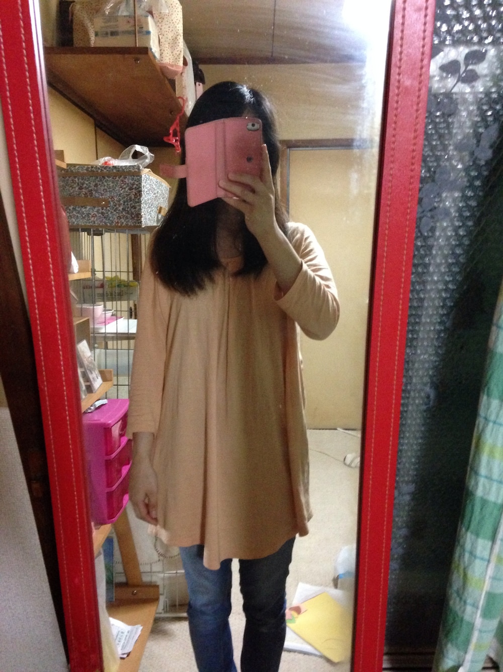 「earthのアイテム（チューブトップ、オレンジ系）」を使った、Mi*さん（レディース・151cm）の秋コーディネートの1枚目の写真