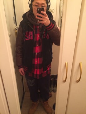 「BBCのアイテム」を使った、りょーたさん（メンズ・170cm）の秋コーディネート