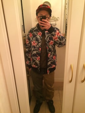 「DUPPIES（ダッピーズ）のアイテム（パンツ）」を使った、りょーたさん（メンズ・170cm）の冬コーディネート